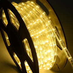 COSTWAY 30M Tube Lumineux Extérieur LED Guirlande Lumineuse Décoration Noël avec 1080 Lampes et  Adapteur d’alimentation Beige