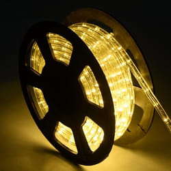 COSTWAY 10M Tube Lumineux Extérieur LED Guirlande Lumineuse Décoration Noël avec 360 Lampes et Adapteur d’alimentation Beige