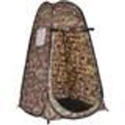 Tente de Douche Camping Pop-up Portable-COSTWAY-120x120x190cm-1 Personne-en Polyester-Sac de Transport-4 Clous Inclus-Camouflée