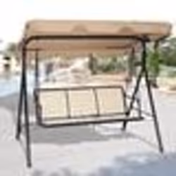COSTWAY Balancelle de Jardin 3 Places en Polyester et Acier avec Toit Anti-UV Réglable pour BalconTerrasse 170 x 110 x 150CM