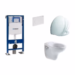 PACK COMPLET COMPRENANT : - UN BATI GEBERIT PRO COMPLET AVEC FIXATION ET PIPE POUR MUR PORTEUR OU NON PORTEUR -UNE PLAQUE DEL ...