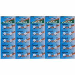 50 PILES EUNICELL AG13 LR44 1.5V Batteries LR 44 A76 357