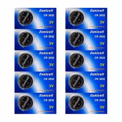 EUNICELL Lot 10 Piles Lithium CR2032 BR2032 DL2032