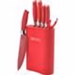 Set de couteaux avec support 7 pièces Rouge Royalty Line RL6MSTR - TU