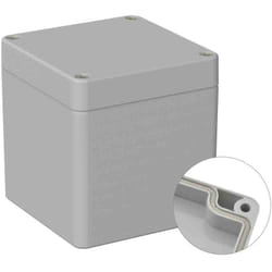 Boîtier à usage général RS PRO en Polycarbonate, 80 x 82 x 85mm, Gris IP66 ( Prix pour 1 )