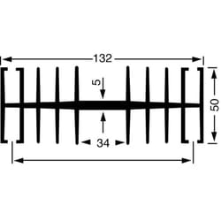 Fischer Elektronik - Dissipateur thermique sk 148 100 sa 10019332 1.1 k/w (l x l x h) 100 x 132 x 50 mm 1 pc(s)