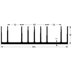 Fischer Elektronik - Dissipateur thermique sk 53 75 sa 10021159 0.85 k/w (l x l x h) 75 x 180 x 48 mm 1 pc(s)