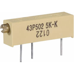M43P503KB40 M43P503KB40 Potentiomètre variable 15 tours linéaire 0.75 w 50 kΩ 5400 ° 1 pc(s) - Vishay