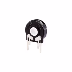 description Potentiomètre / trimmer avec trou central prévu pour des boutons moletés et des axes enfichables. Modèle 250 Ω N/ ...