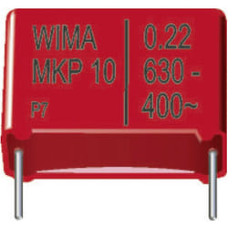 Wima - mkp 10 2200pF 10% 630V RM7,5 1 pc(s) Condensateur à film mkp sortie radiale 2200 pF 630 v/dc 20 % 7.5 mm (l x l x h) 10 x 4 x 9 mm W37873