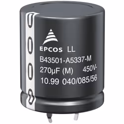 Informations techniques Catégorie climatique CEI ≤ 400 VDC, 40/085/56 450 VDC, 25/085/56 Informations techniques Capacité éle ...