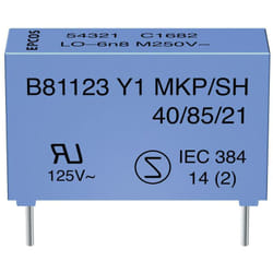TDK - Condensateur anti-parasite Y1 B81123C1222M sortie radiale 2.2 nF 250 v/ac 1 pc(s) S79422