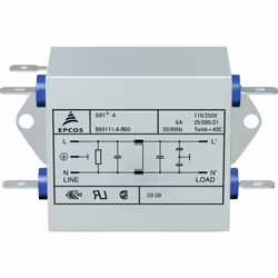 enquête TDK B84111AB120 Contenu: 1 pc(s) description SIFI A, série de filtres standard, atténuation normale. Filtre réseau po ...