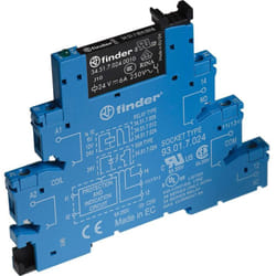 Finder - Module relais 38.51.7.024.0050 Tension nominale: 24 v/dc Courant de commutation (max.): 6 a 1 inverseur (rt) 1 p