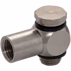 Informations techniques Filetage extérieur : 1/8" Filetage intérieur : 1/8" Pression de service (max.) : 10 bar Raccord coudé ...