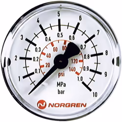 Informations techniques Connexion : R1/8 Dimension produit, Ø : 40 mm Filetage extérieur : R1/8 Milieu d'utilisation : air co ...