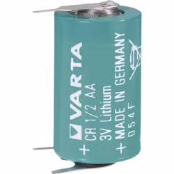 enquête 3 V 970 mAh Lithium A souder sur circuit imprimé description Pile lithium cylindrique CR1/2AA SLF (sorties à souder s ...