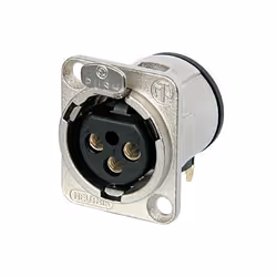 Neutrik NC3FD-H, XLR, Acier inoxydable, 26 mm, 24 mm, 31 mm, 1 pièce(s)