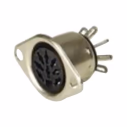 enquête DIN embase femelle, contacts droits description Embase femelle avec bride pour les applications de technologie audio, ...