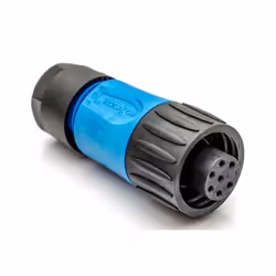 Amphenol C016 30D006 110 10, 14 A, 250 V, 7P, Droit, Femelle, Noir, Bleu