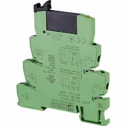 description Interface PLC, comprend l'embase PLC-BSC avec connexion vissée et un optocoupleur miniature enfichable, pour mont ...