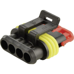 Te Connectivity - Boîtier femelle pour câble série AMP-Superseal 1.5mm 282088-1 Nbr total de pôles 4 Pas: 6 mm 1 pc(s) D13953