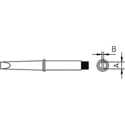 Weller - 4CT5B7-1 Panne de fer à souder forme de burin, droite Taille de la panne 2.4 mm Contenu 1 pc(s)