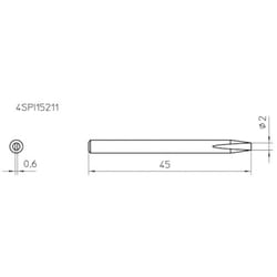 Panne de fer à souder forme de burin Weller 4SPI15211-1 Taille de la panne 2 mm 1 pc(s)