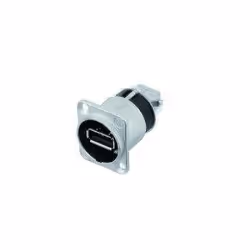 Neutrik NTR-NAUSB, USB Type-B, USB 2.0, Noir, Argent, -25 - 85 °C