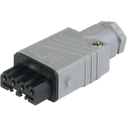 Hirschmann - 932 533-106-1 Connecteur d'alimentation stak femelle, droit Nombre total de pôles: 4 + pe 10 a gris 1 pc(s)