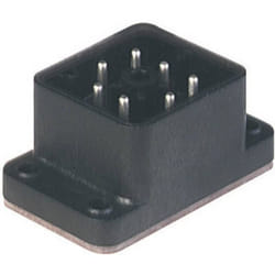 Hirschmann - Embase mâle avec bride go 610 fa m 932 478-100-1 noir Pôle:6 + Terre 1 pc(s)