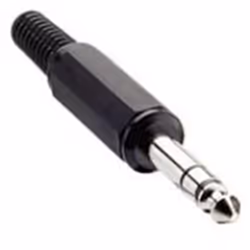 Lumberg KLS 3, 6.35mm, Noir, Argent, Synthétique ABS, Alliage acier-nickel, PVC, Acier, Nickel, RoHS, 1,3 cm