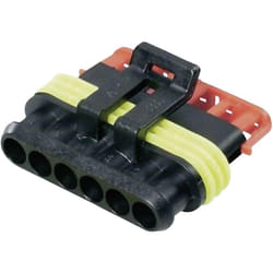 Te Connectivity - Boîtier femelle pour câble série AMP-Superseal 1.5mm 282090-1 Nbr total de pôles 6 Pas: 6 mm 1 pc(s) D14078