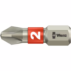 Vue d'ensemble Wera 05071010001 Contenu: 1 pc(s) Description Embouts de qualit? en acier inoxydable pour vis cruciformes. Out ...