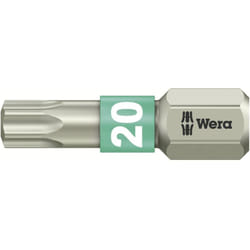 Embout Torx t 20 Wera 05071034001 acier inoxydable Forme (embouts): d 6.3 1 pc(s)