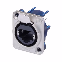 Neutrik NE8FDV, RJ-45, Noir, Argent, Nickel, Zinc, Cat6, 50 V, 1,5 A
