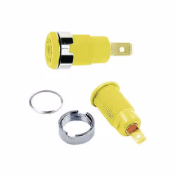 enquête Stäubli SLB4-F 23.3000-24 Ø douilles: 4 mm jaune Contenu: 1 pc(s) description Isolée, rigide, Ø 4 mm, adaptée pour le ...