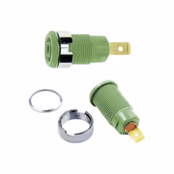 enquête Stäubli SLB4-F6,3 23.3060-25 Ø douilles: 4 mm Couleur: vert Contenu: 1 pc(s) description Isolée, rigide, Ø 4 mm, adap ...