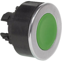 BA223815 L23AA02 Bouton-poussoir collerette métal, chromé vert 1 pc(s) - Baco