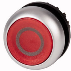 Eaton M22-DL-R-X0 commutateur électrique Bouton-poussoir Noir, Métallique, Rouge