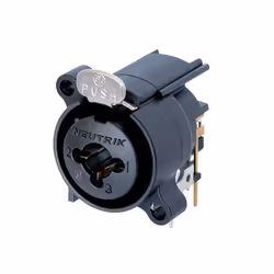 Neutrik NCJ6FA-H, XLR, Noir, 1500 V, 10 mΩ, 50 V, 3 A