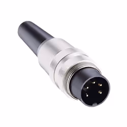 enquête DIN mâle, droit description Connecteur mâle suivant CEI 60130-9, IP 40, droit, avec verrouillage à vis, contact de ma ...