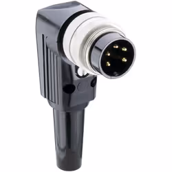 enquête DIN mâle, coudé description Fiche mâle conforme à la norme DIN compatible avec IEC 60130-9. Pour des courants de faib ...