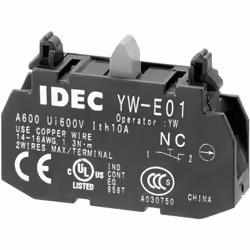 fabricant et numéro du fabricant IdecYW-E01 données techniques Contenu: 1 pc(s) Courant de commutation (max.): 6 A Profondeur ...