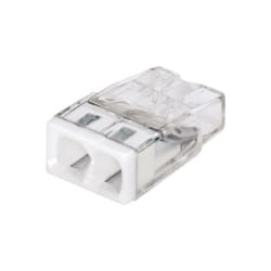 Wago - Borne de raccordement 2273-202-1 flexible: - rigide: 0.5-2.5 mm² Nombre de pôles: 2 transparent, blanc 1 pc(s) S19274