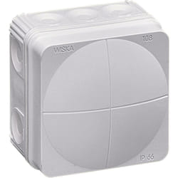 Boîte de dérivation Wiska 10060522 (l x l x h) 76 x 76 x 51 mm gris clair (ral 7035) IP66 X99453