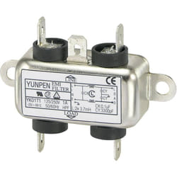 Filtre antiparasite Yunpen 530105 250 v/ac 1 a 3.7 mH (l x l x h) 44 x 48.7 x 18 mm 1 pc(s)