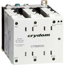 Relais à semi-conducteurs CTRD6025 25 a Tension de contact (max.): 600 v/ac à commutation au zéro de tension 1 pc(s) S73313 - Crydom
