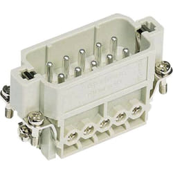 Harting 09200102612 Insert mâle Han® A 10 + PE raccord à vis 1 pc(s)