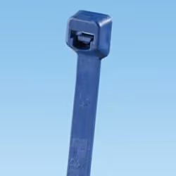 Panduit Cable Tie, 7.3”L (186mm), Standard, Metal Detectable Polypropylene, Dark Blue, 100pc